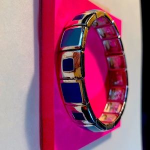 Silver, multicolored bracelet.